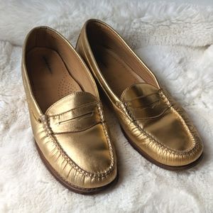 Bass Weejuns Loafers Gold